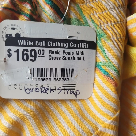 Free People Rosie Posie Midi Dress, BNWT with flaw, Size L - Picture 11 of 11